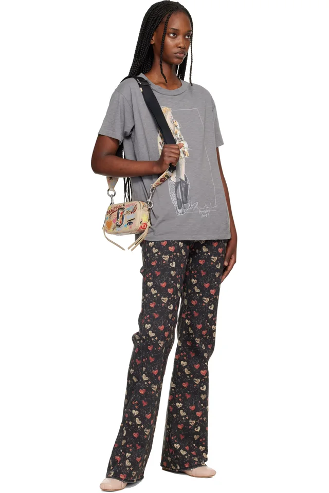 Marc Jacobs Beige 'The Punk Scribble Snapshot' Bag, photo 4 of 4 from SSENSE