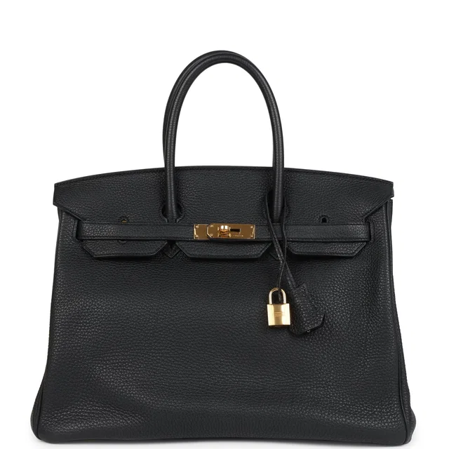 Hermès Birkin 35 Black Togo Gold Hardware in Black Togo leather from Madison Avenue Couture
