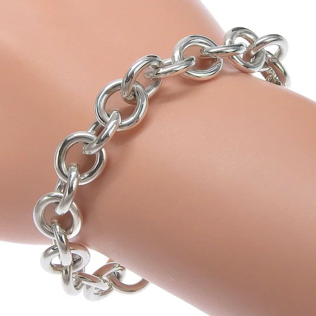 Return to Tiffany Heart Tag 925 Sterling Silver Bracelet in Silver from The Reluxe