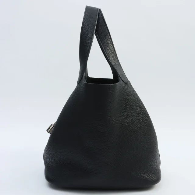 Hermès 2018 Picotin Lock MM Black in Black Clemence leather from VINTAGE QOO TOKYO, photo 4 of 13