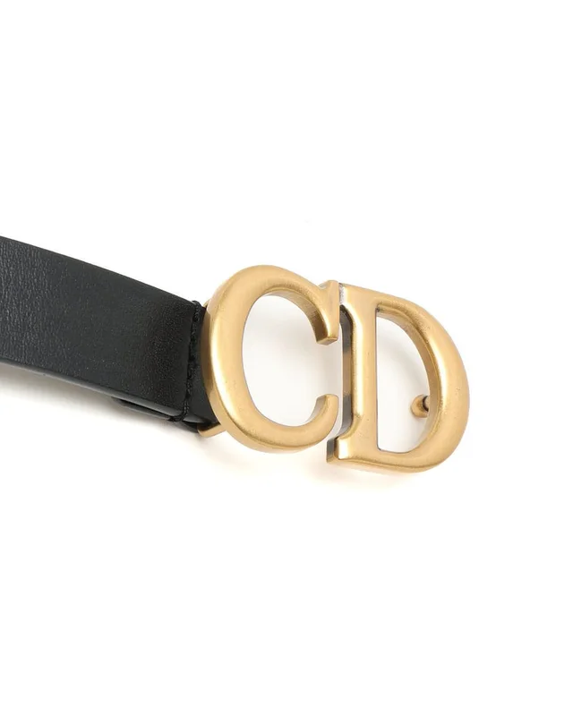 Dior CD Leather Belt, Size 85 in Leather from A Retro Tale, photo 4 of 6