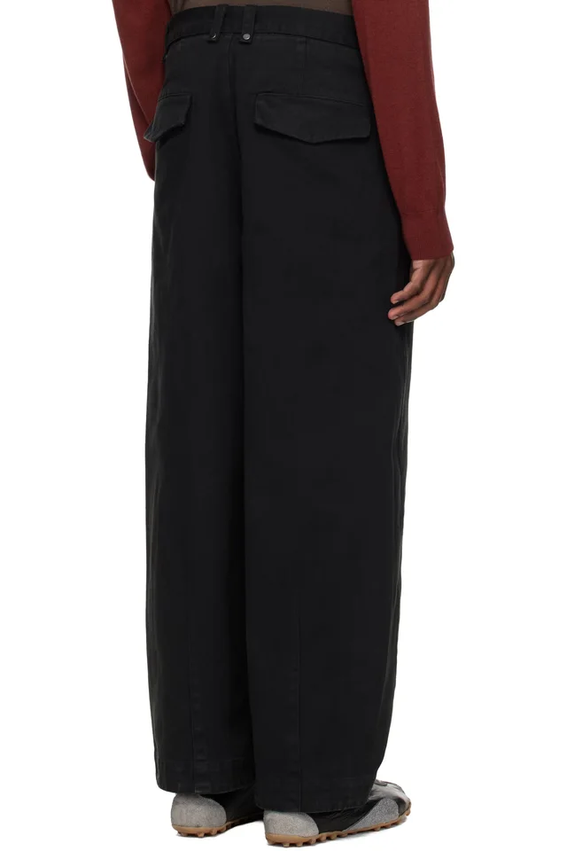 Entire Studios Black Gully Trousers, photo 3 of 4 from SSENSE
