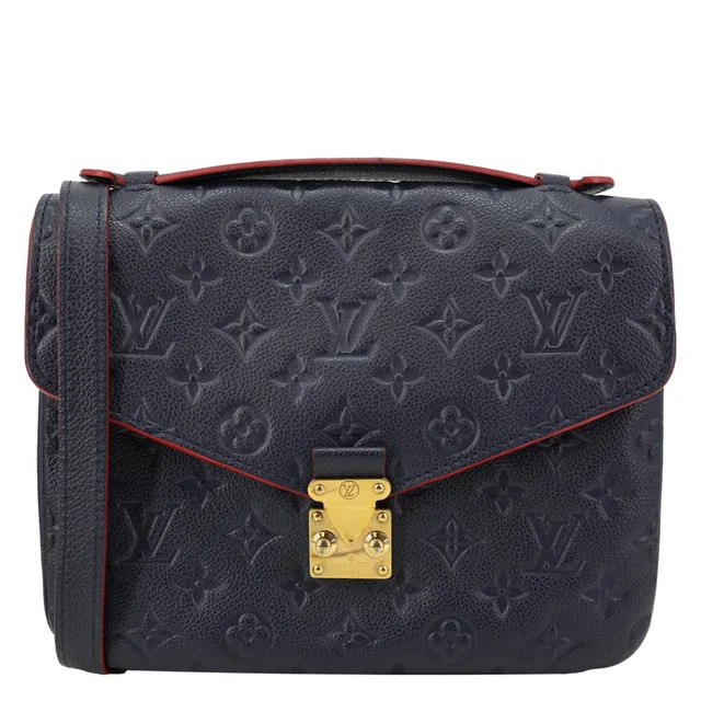 Louis Vuitton Metis Pochette Empreinte Leather Crossbody Bag Navy Blue in Navy Leather from Dallas Designer Handbags