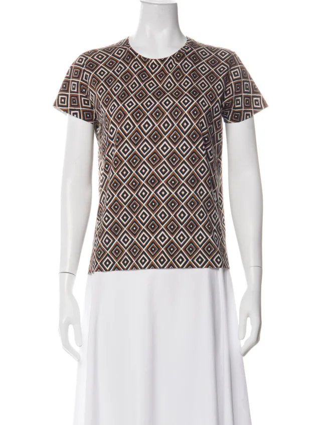 Prada shirts & tanks in brown|red from The RealReal
