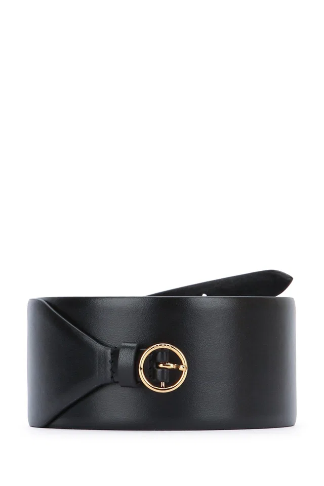 Alaïa Belt — Black Leather in Black Leather from HEWI
