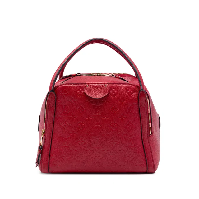 Red Louis Vuitton Monogram Empreinte Marais MM Handbag in Red Leather from Designer Revival