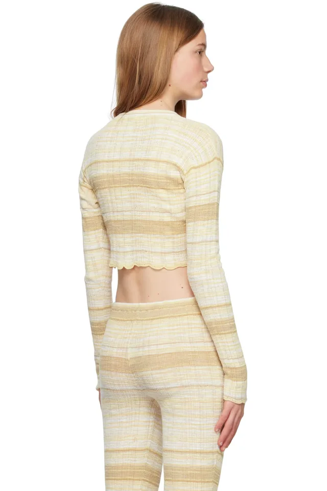 Acne Studios SSENSE Exclusive Beige Cardigan, photo 3 of 4 from SSENSE