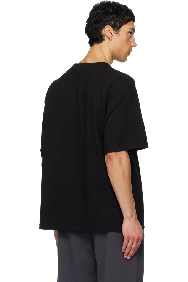 We11done Black Cross Necklace T-shirt, photo 3 of 4 from SSENSE