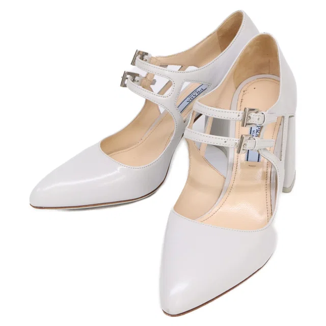 Prada Double Strap Chunky Heel Pumps from The Reluxe