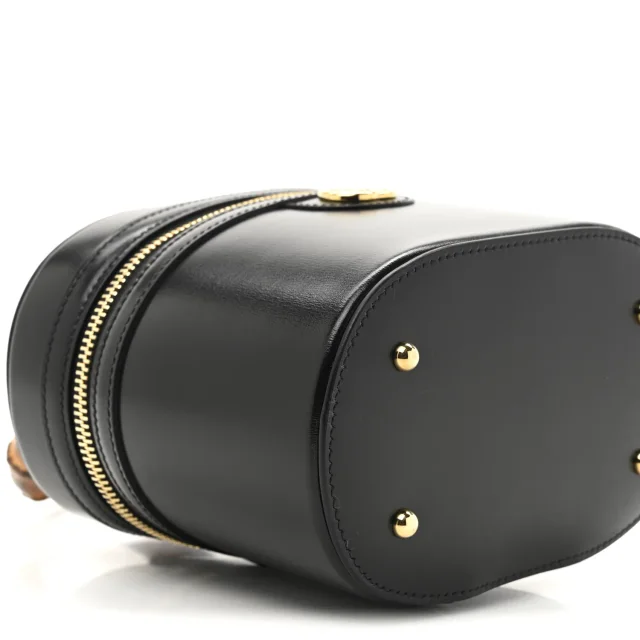 Gucci Mini Bamboo Top Handle Shoulder Bag Black in Black Calfskin from FASHIONPHILE, photo 10 of 10