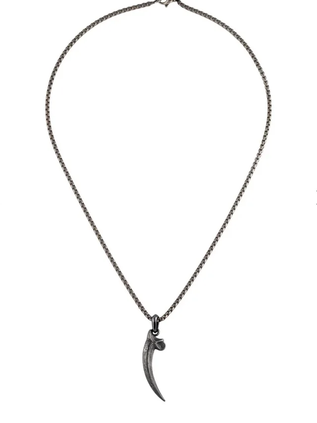 David Yurman Blackened Silver Horn Pendant Necklace in silver|black|gray from Poshmark