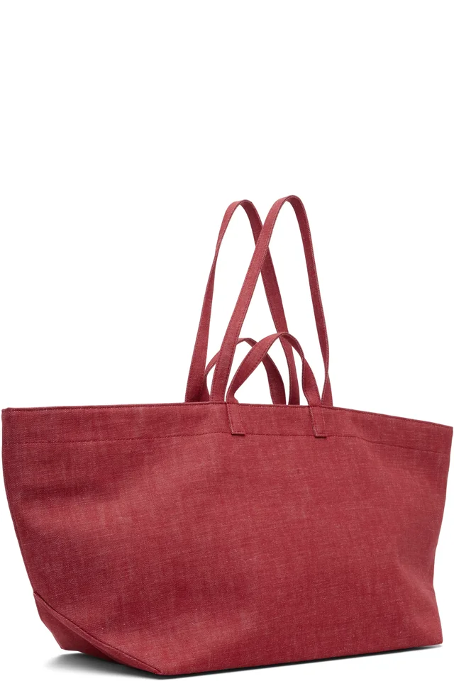 A.P.C. Red 'Le Drummer' Toile Tote, photo 3 of 4 from SSENSE