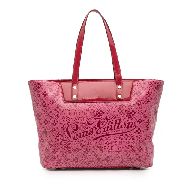 Pink Louis Vuitton Takashi Murakami Coated Canvas Cosmic Blossom Tote PM in Pink Coated canvas from Designer Revival