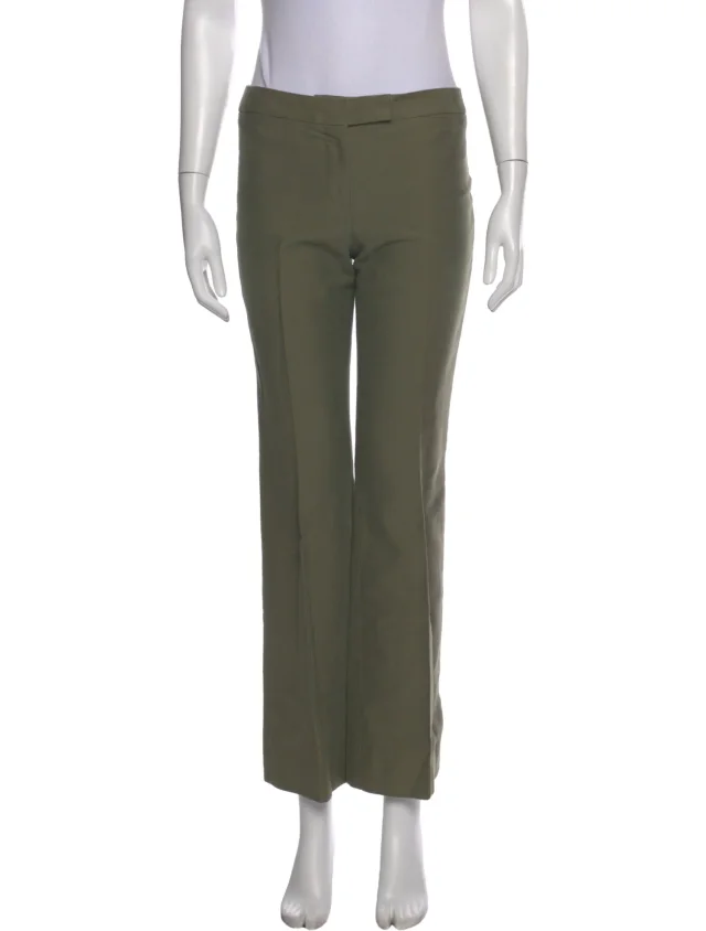 Alexander McQueen Vintage Straight Leg Pants in green from The RealReal