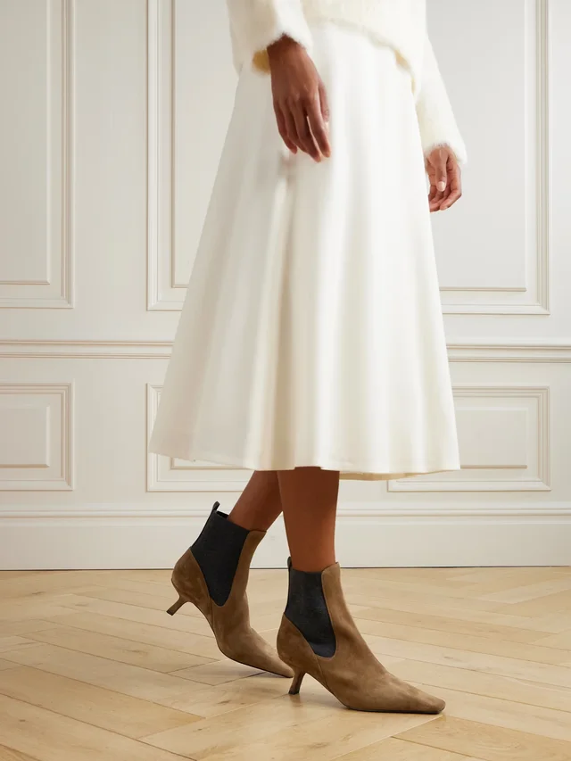BRUNELLO CUCINELLI Suede Chelsea boots in Brown, photo 2 of 2 from NET-A-PORTER (Canada)