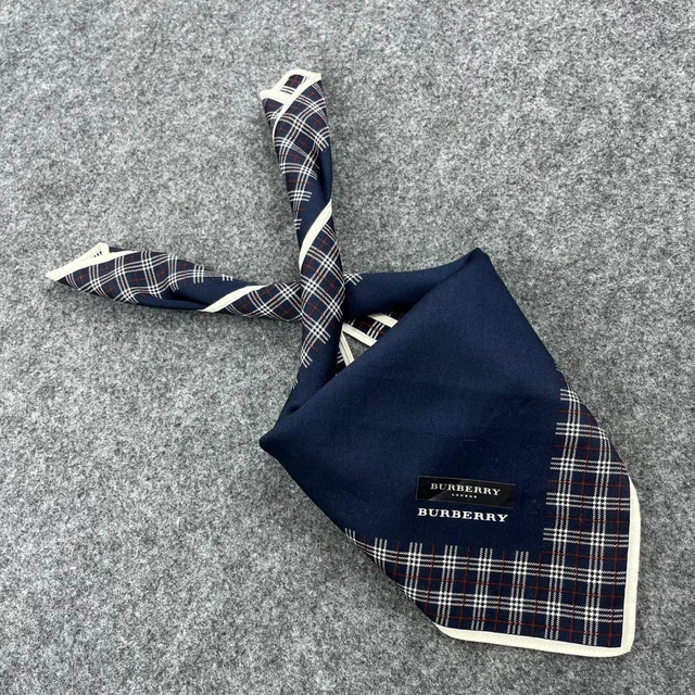 Burberry Men's Scarf - Multi in multicolor Silk from Depop, photo 8 of 8