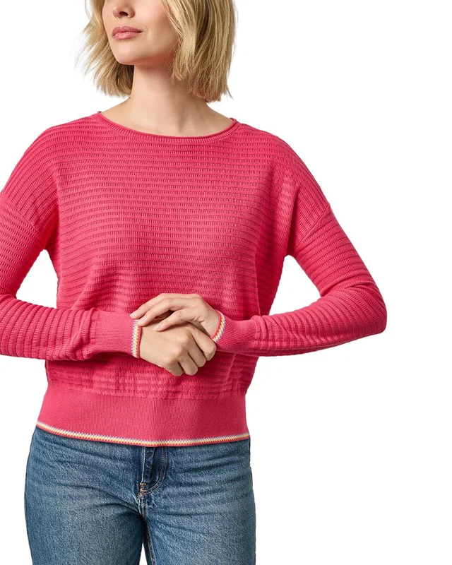 Lilla P Tipped Hem Wide Neck Sweater, image 1 of 1 from Rue La La