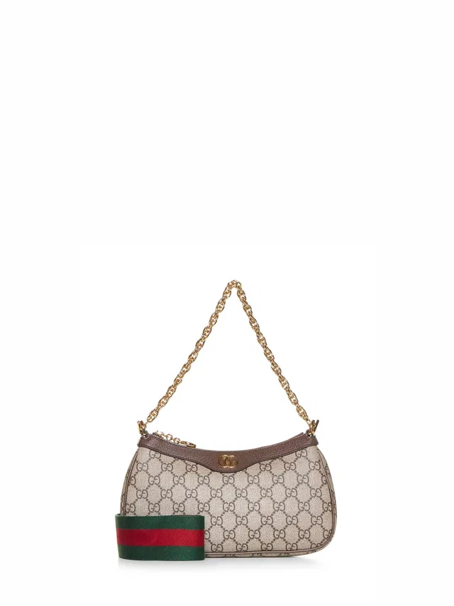 Gucci Ophidia Shoulder Bag — Beige Polyurethane in Beige Canvas from HEWI
