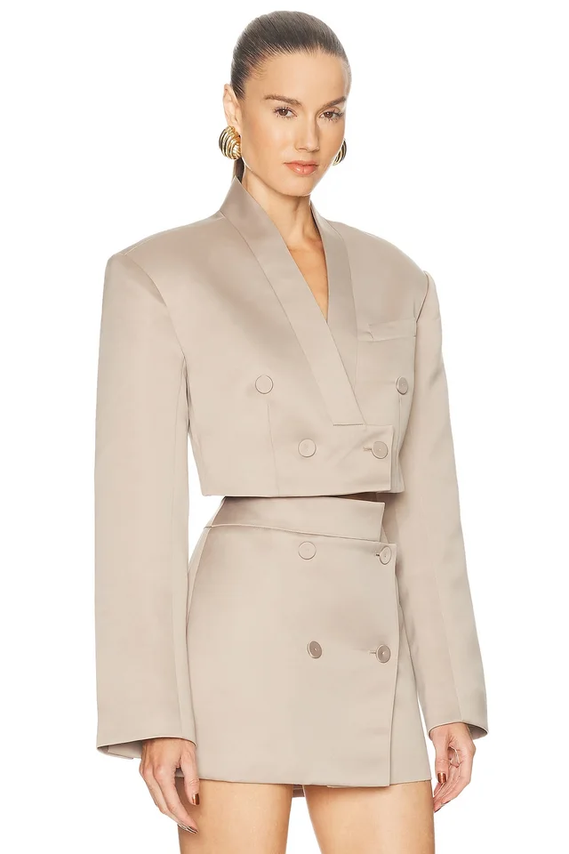Camila Coelho Marosa Jacket in Taupe, photo 2 of 4 from REVOLVE (Canada)