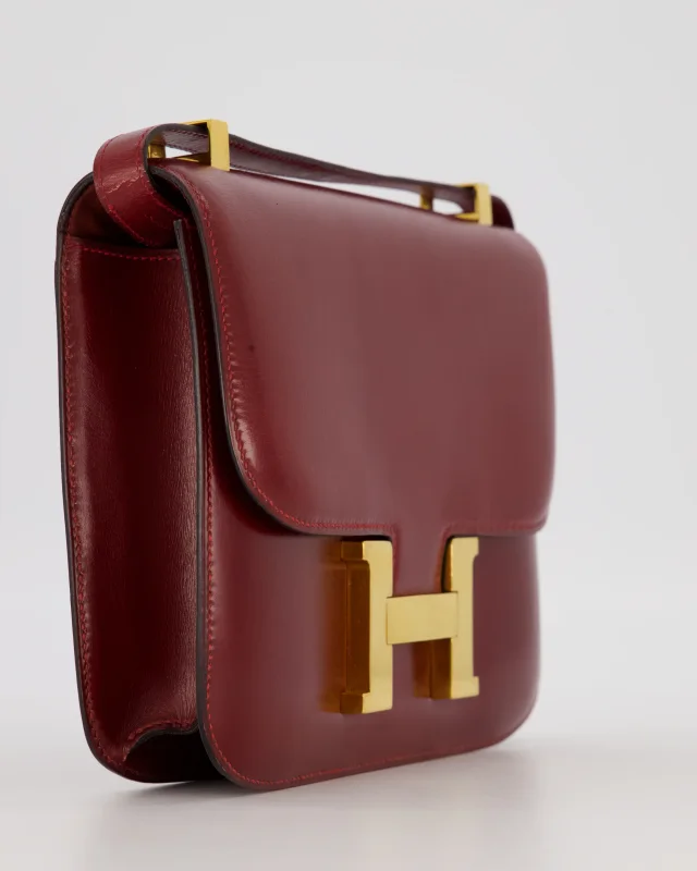 Hermès Vintage Constance 23 Bag in Burgundy Box leather from Sellier, photo 10 of 18