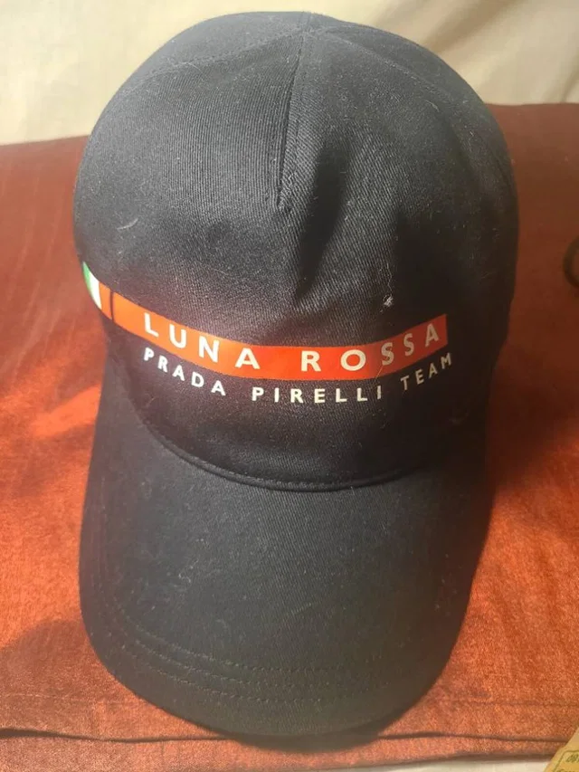 Prada Canvas Baseball Cap Hat Luna Rossa Pirelli Team Italy in Black Cotton from Oxfam Online Shop