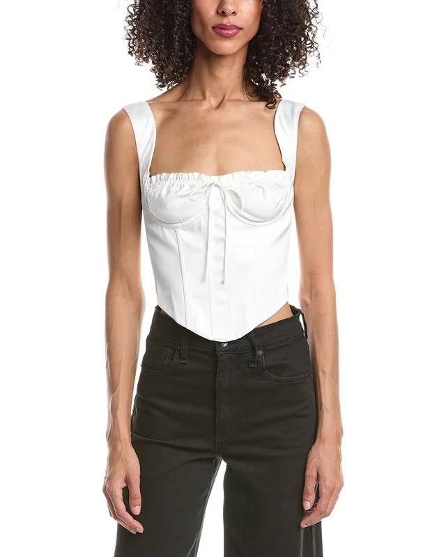 GUIZIO Ruched Cup Bustier Top, image 1 of 1 from Gilt