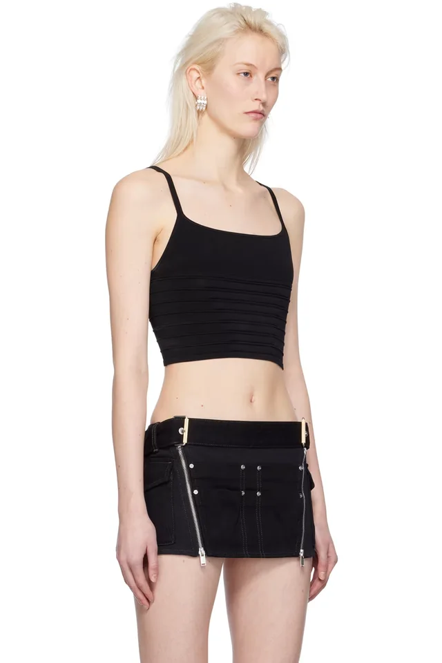 Dion Lee Black Ventral Compact Tank Top, photo 2 of 4 from SSENSE