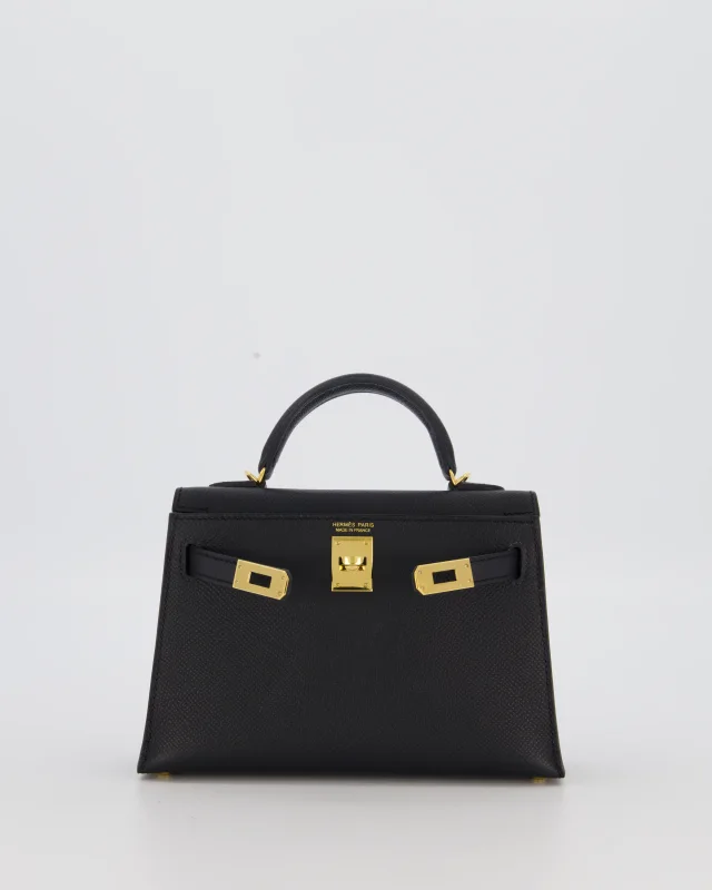 Hermès Mini Kelly II Sellier Bag Black Epsom Leather in Black Epsom leather from Sellier, photo 2 of 21