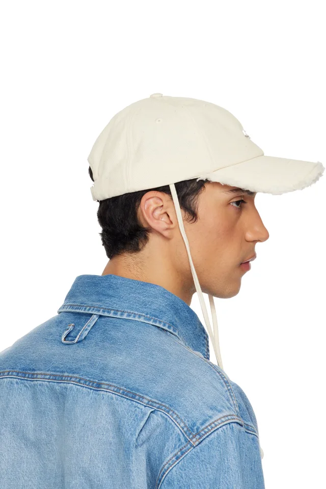 JACQUEMUS Off-White 'The Artichaut' Denim Cap, photo 3 of 3 from SSENSE