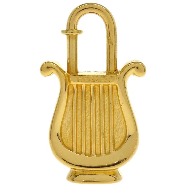 Hermès Harp 1996 Cadena Padlock Gold Small Good in Gold from AMORE Vintage Tokyo