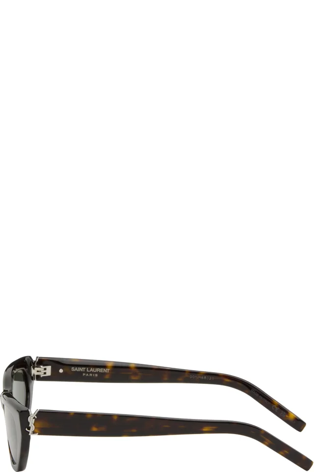 Saint Laurent Brown SL M126 Sunglasses, photo 3 of 4 from SSENSE