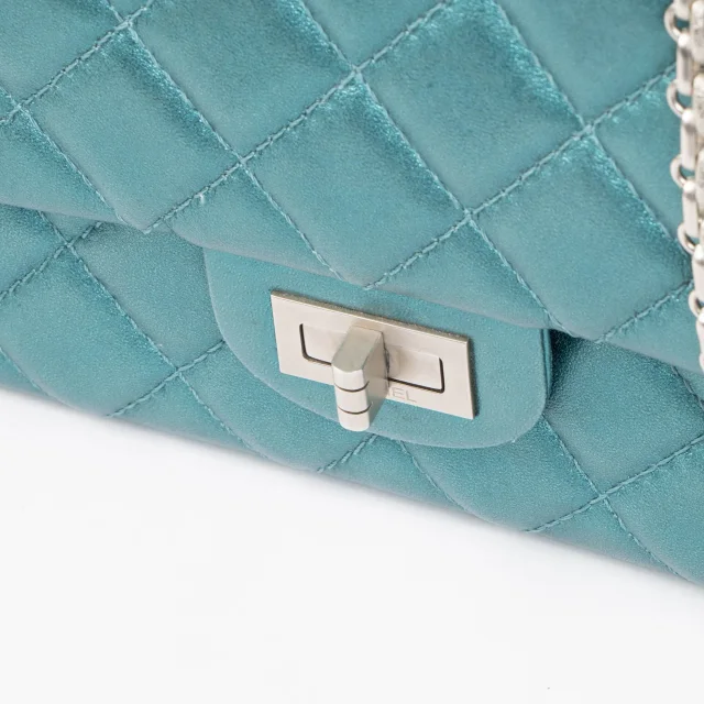 Chanel Metallic Turquoise Large 2.55 Reissue Bag in Blue from Labellov, photo 6 of 9