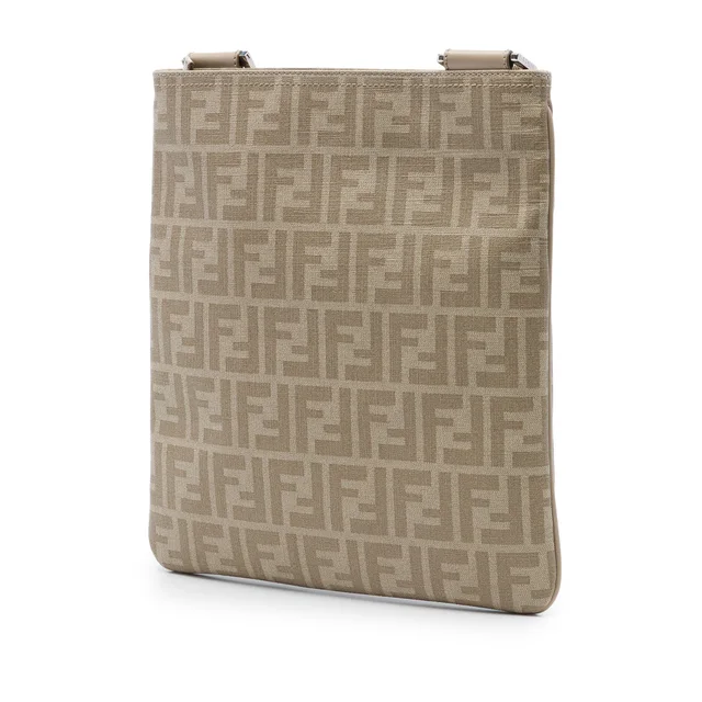 Beige Fendi Zucca Spalmati Crossbody in Beige Coated canvas from Designer Revival, photo 2 of 2