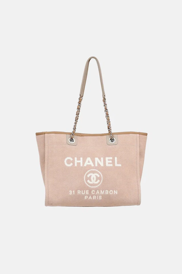 Chanel 2017 Small Canvas Deauville Tote Bag in Canvas from VSP Consignment