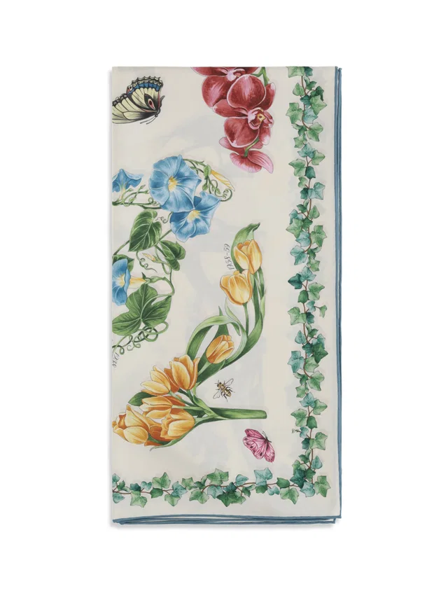 Ferragamo Eden Scarf — Multicolor Silk Scarfs in Multicolor Silk from HEWI