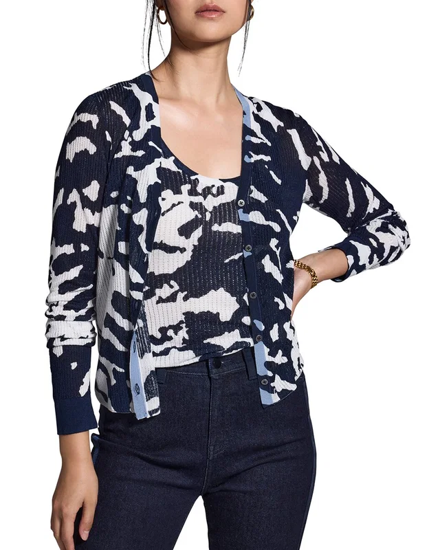 NIC+ZOE Nightfall Rib Cardigan, image 1 of 1 from Gilt