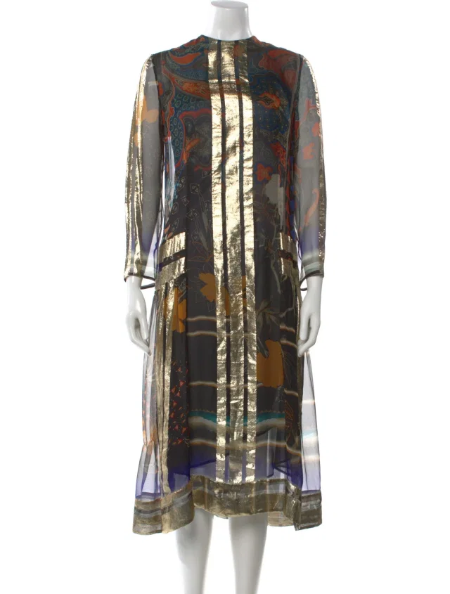 Etro Paisley Print Long Dress in multicolor from The RealReal