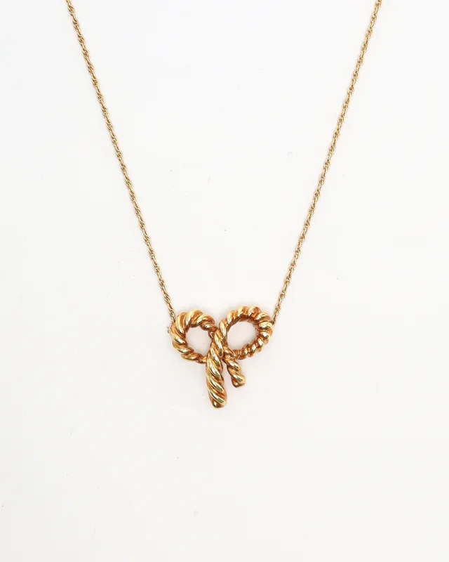 Tiffany & Co. Twisted Ribbon 18kt Yellow Gold Necklace in Yellow from A Retro Tale