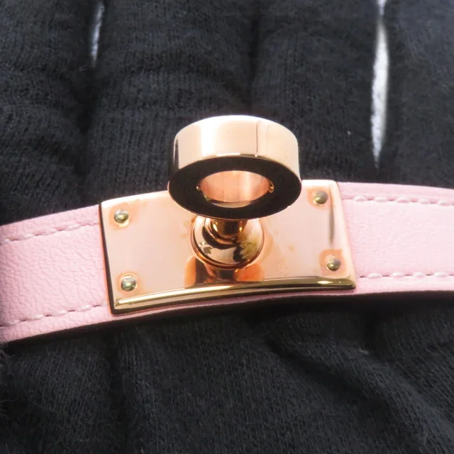 Hermès Kelly Double Tour Bracelet Size T2 Rose Sakura Swift Leather in Pink Swift leather from GALLERY RARE, photo 6 of 14