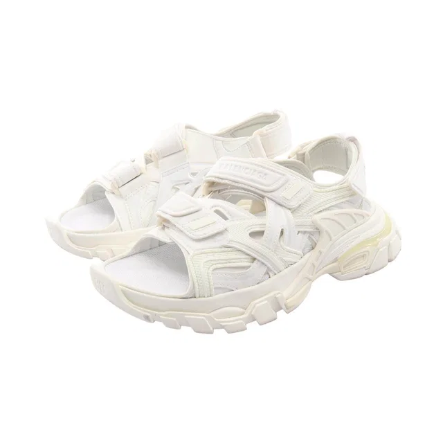 Balenciaga Track Leather Fabric Sandals in Leather from LuxUness