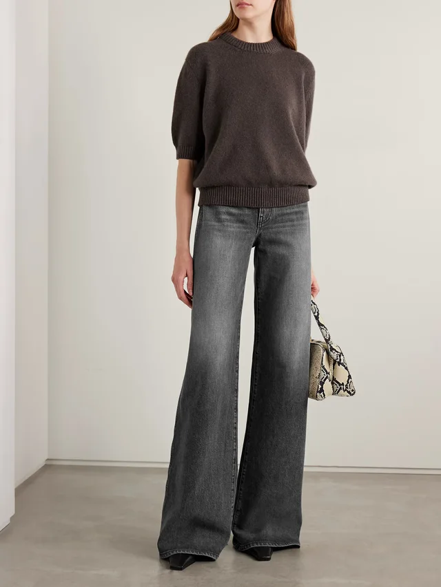 KHAITE Dane high-rise wide-leg jeans in Grey, photo 2 of 2 from NET-A-PORTER (Canada)