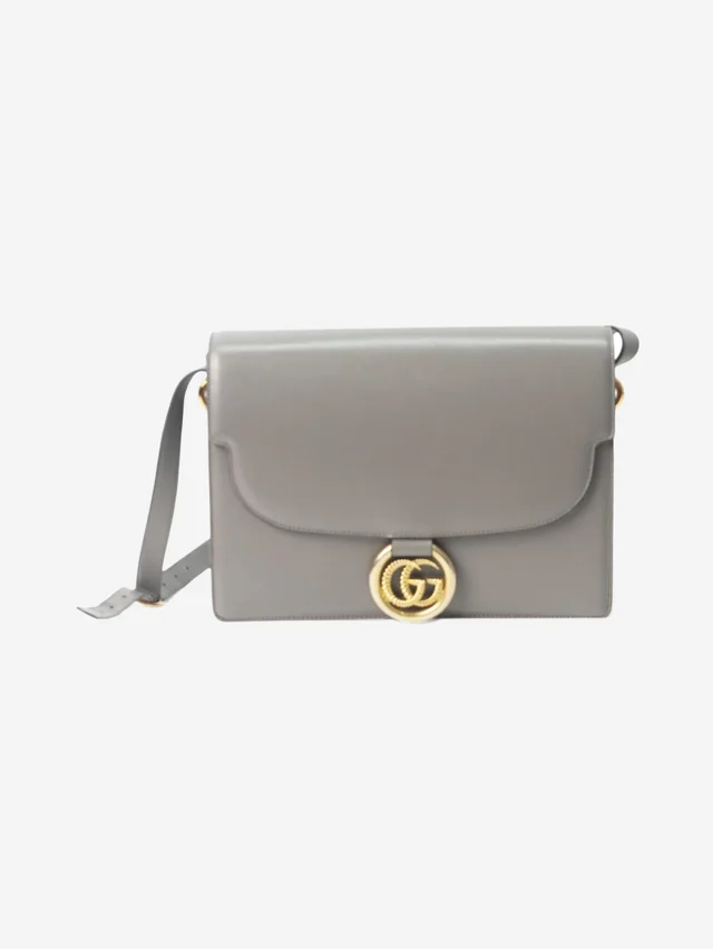 Gucci Grey leather GG torchon ring bag in Grey Leather from Sign of the Times