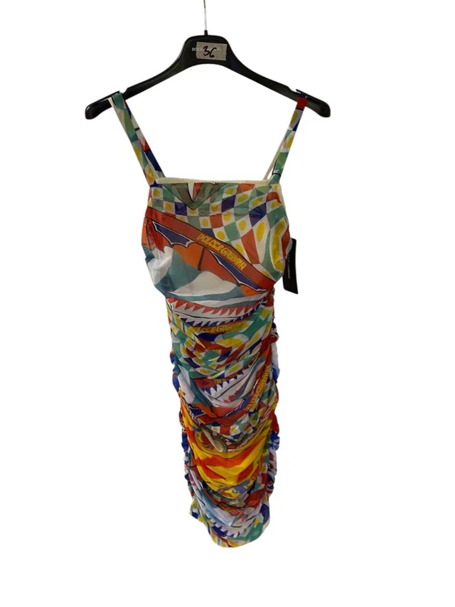 Dolce & Gabbana Mini DRESS MULTI COLORS CARETTO Print from Luxury Promise