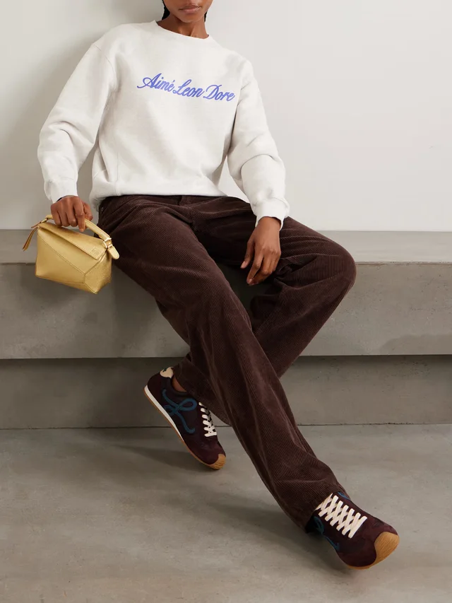 AIMÉ LEON DORE Logo-print cotton-jersey sweatshirt in White, photo 2 of 2 from NET-A-PORTER (Canada)