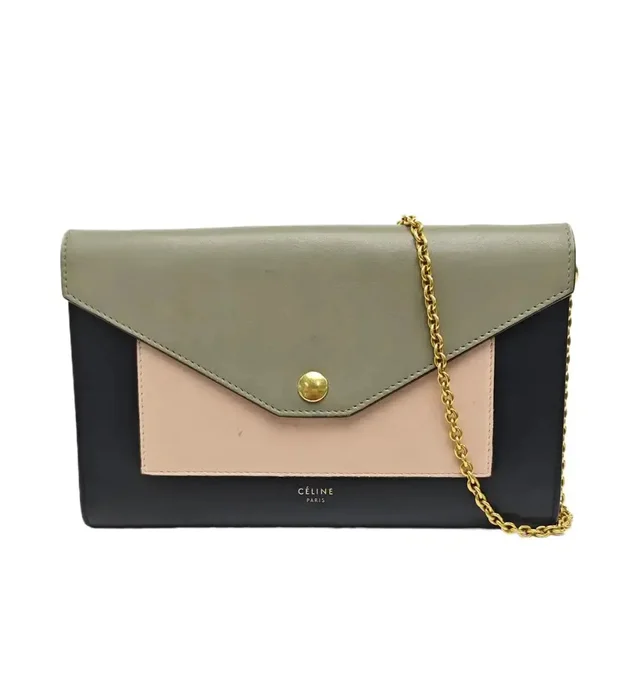Celine Pocket Black Cowhide Leather Shoulder Bag Crossbody Bag Gold Hardware Det in black Leather from Grailed