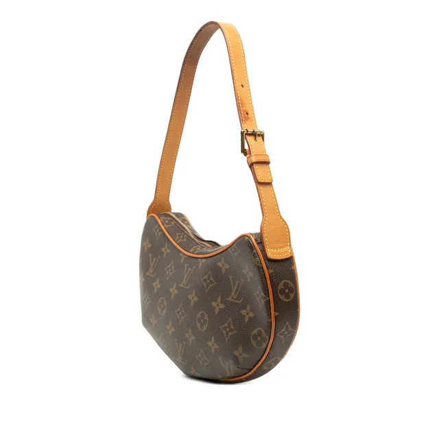 Brown Louis Vuitton Monogram Croissant PM Hobo Bag in Brown Coated canvas from Designer Revival, photo 2 of 2