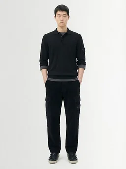 Stone Island Long-sleeved pullover with collar in 0% Virgin Wool, photo 2 of 4 from LUISAVIAROMA