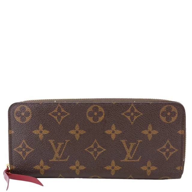 Louis Vuitton Clemence Monogram Canvas Zippy Wallet Brown in Brown Clemence leather from Dallas Designer Handbags