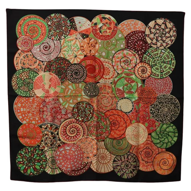 Hermès Carre 90 Scarf ""Reves d'Escargots"" Silk Orange Auth in Orange Silk from Luxury Promise