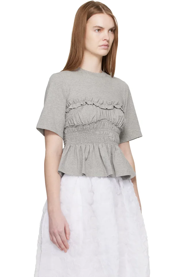 Cecilie Bahnsen Gray CBvilde T-shirt, photo 2 of 4 from SSENSE